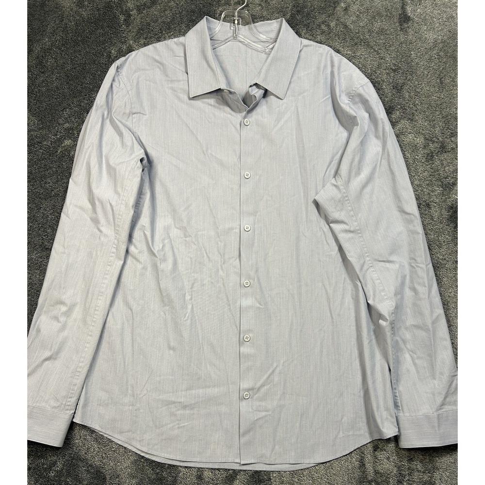 Lululemon Mens Size L Blue Long Sleeve Essential Button Down Shirt (K3)